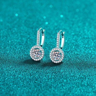 1 Carat Moissanite 925 Sterling Silver Earrings - CNCO