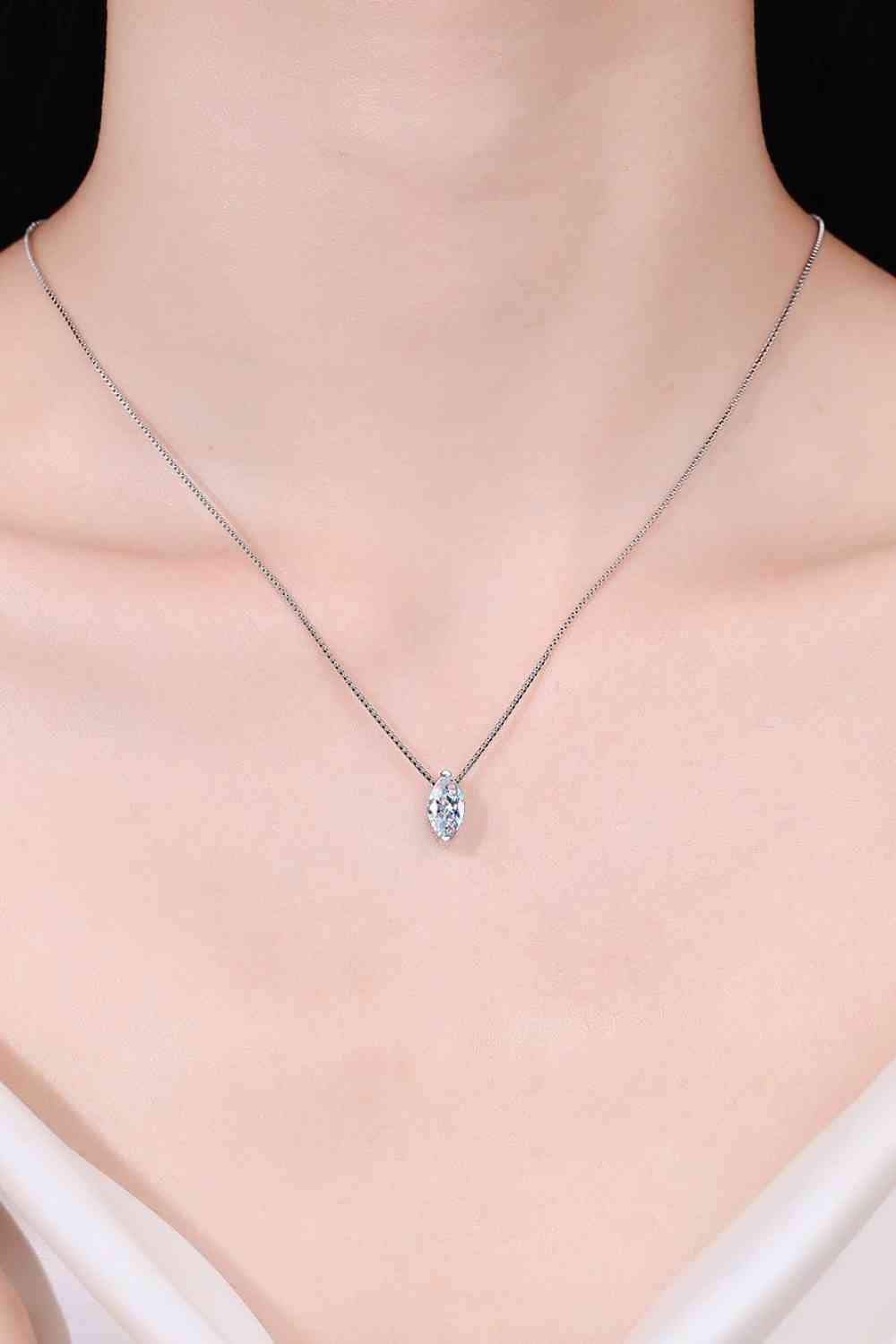 1 Carat Moissanite 925 Sterling Silver Necklace - CNCO