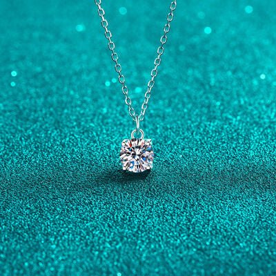 1 Carat Moissanite 925 Sterling Silver Necklace - CNCO