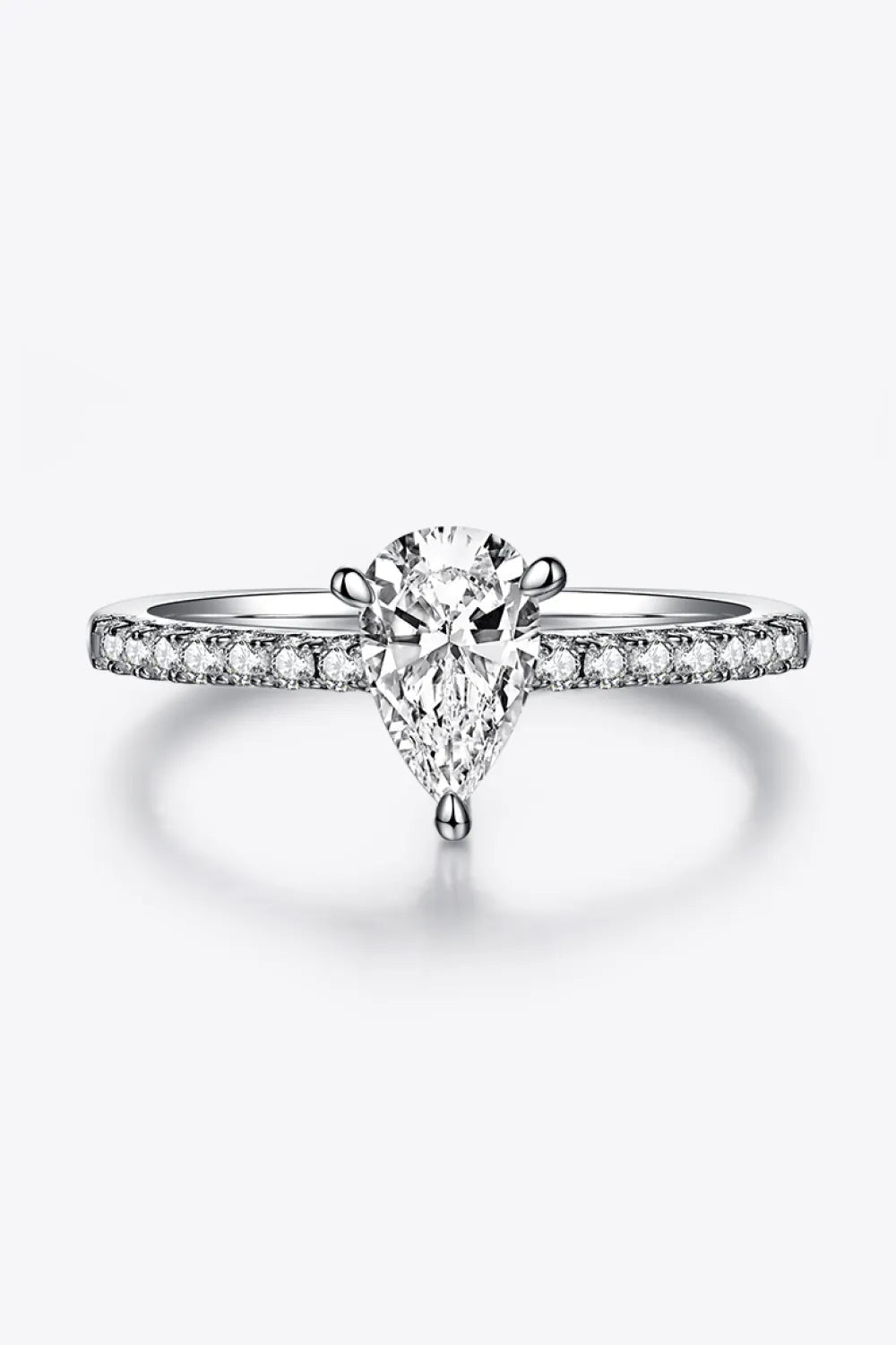 1 Carat Moissanite 925 Sterling Silver Side Stone Ring - CNCO