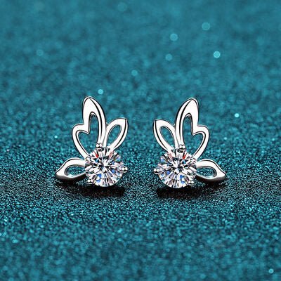 1 Carat Moissanite Butterfly Shape Earrings - CNCO