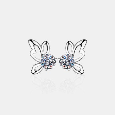 1 Carat Moissanite Butterfly Shape Earrings - CNCO