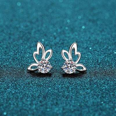 1 Carat Moissanite Butterfly Shape Earrings - CNCO