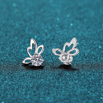 1 Carat Moissanite Butterfly Shape Earrings - CNCO