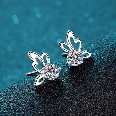 1 Carat Moissanite Butterfly Shape Earrings - CNCO