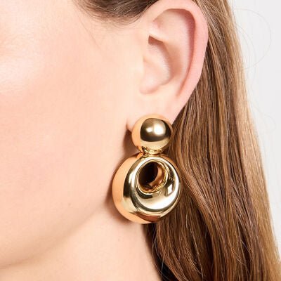 18K Gold - Plated Cutout Earrings - CNCO