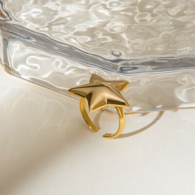 18K Gold - Plated Stainless Steel Star Ring - CNCO