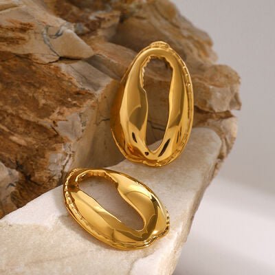 18K Gold - Plated Tooth Shell Earrings - CNCO