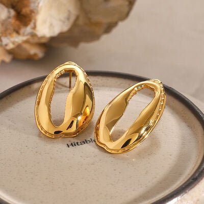 18K Gold - Plated Tooth Shell Earrings - CNCO