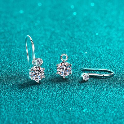 2 Carat Moissanite 925 Sterling Silver Earrings - CNCO