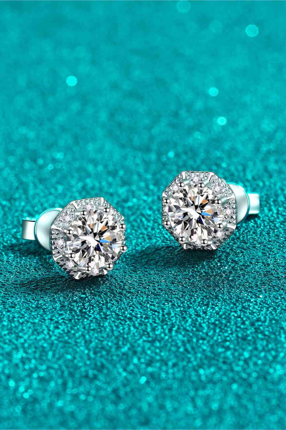 2 Carat Moissanite 925 Sterling Silver Stud Earrings - CNCO