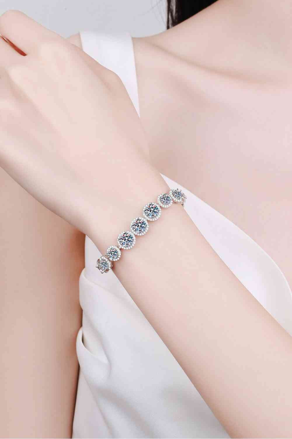 925 Sterling Silver 10.4 Carat Moissanite Bracelet - CNCO