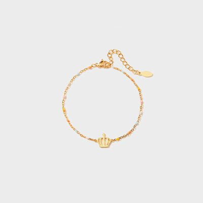 Crown Shape 18K Gold - Plated Bead Bracelet - CNCO