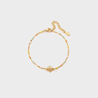 Lotus Shape 18K Gold - Plated Bead Bracelet - CNCO