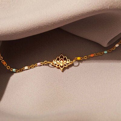 Lotus Shape 18K Gold - Plated Bead Bracelet - CNCO