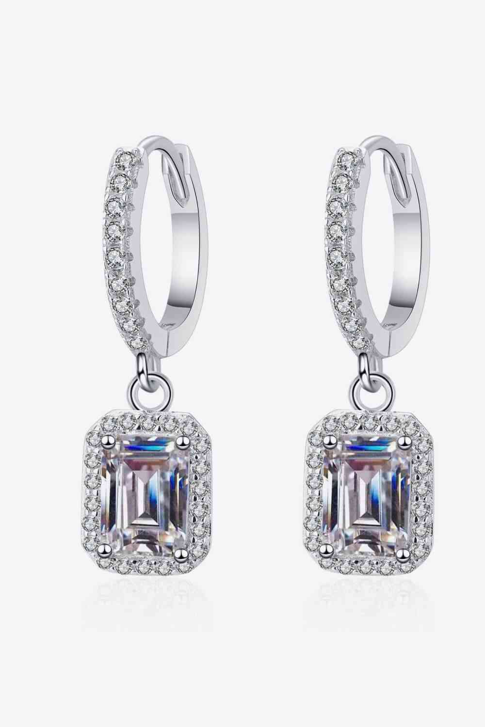 Moissanite 925 Sterling Silver Drop Earrings - CNCO