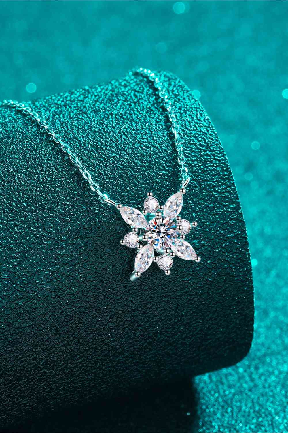 Moissanite Rhodium - Plated Necklace - CNCO