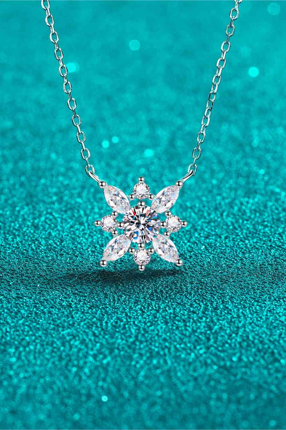 Moissanite Rhodium - Plated Necklace - CNCO