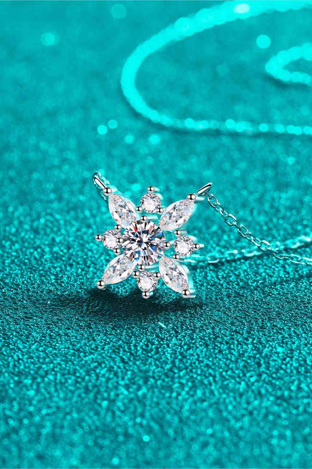 Moissanite Rhodium - Plated Necklace - CNCO