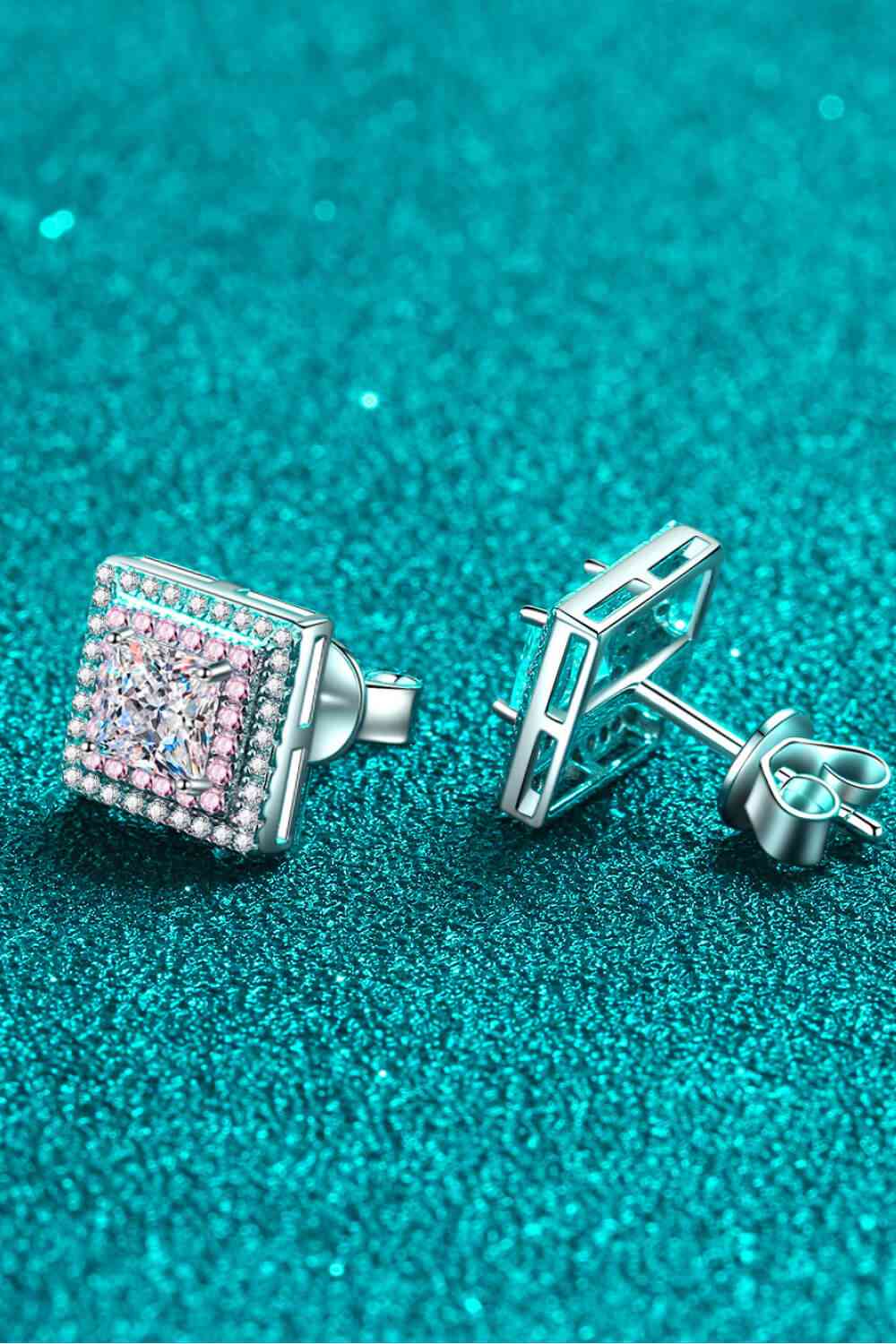 Moissanite Square Stud Earrings - CNCO