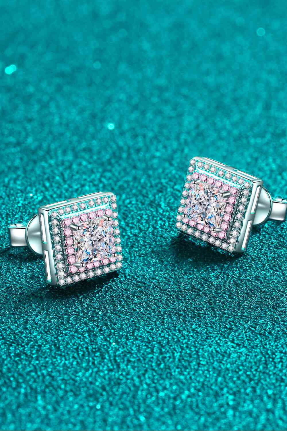 Moissanite Square Stud Earrings - CNCO