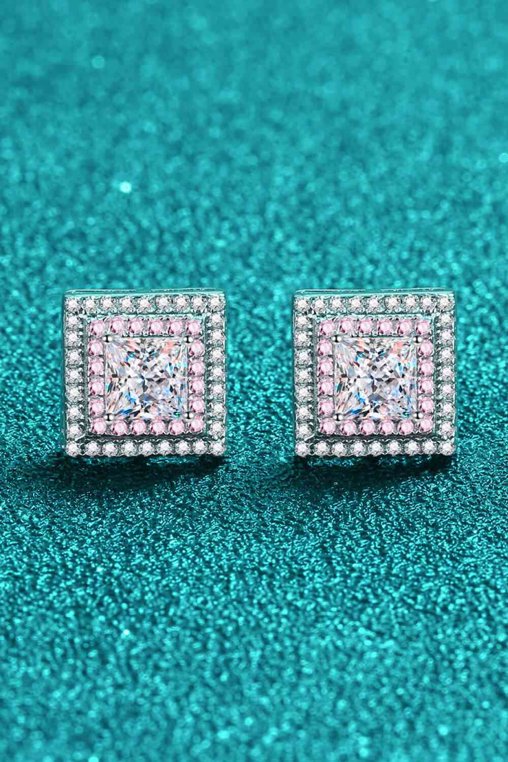 Moissanite Square Stud Earrings - CNCO