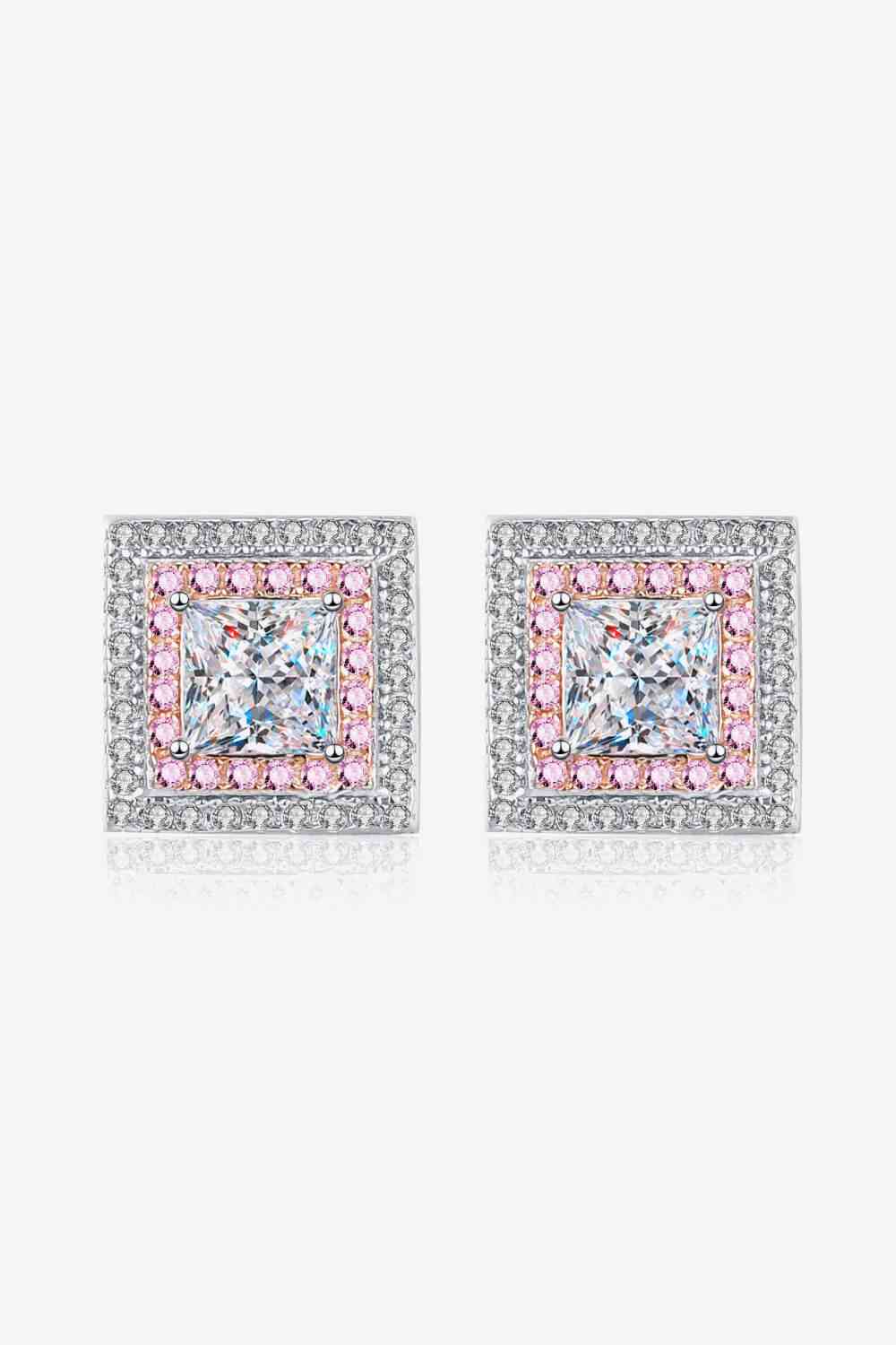 Moissanite Square Stud Earrings - CNCO