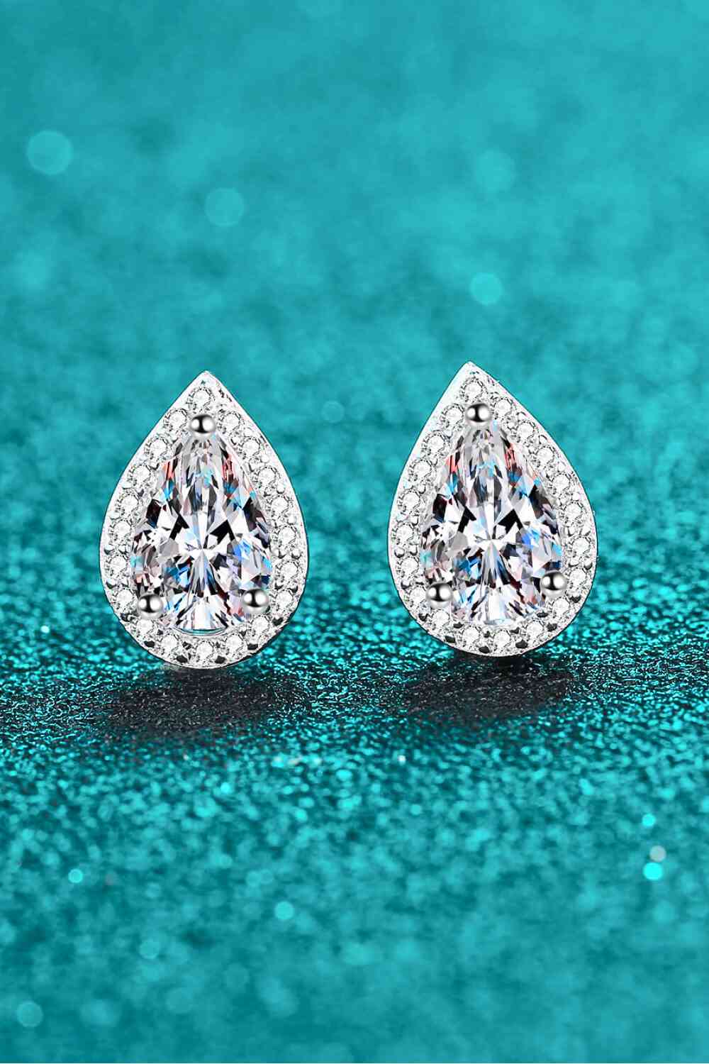 Moissanite Teardrop Stud Earrings - CNCO