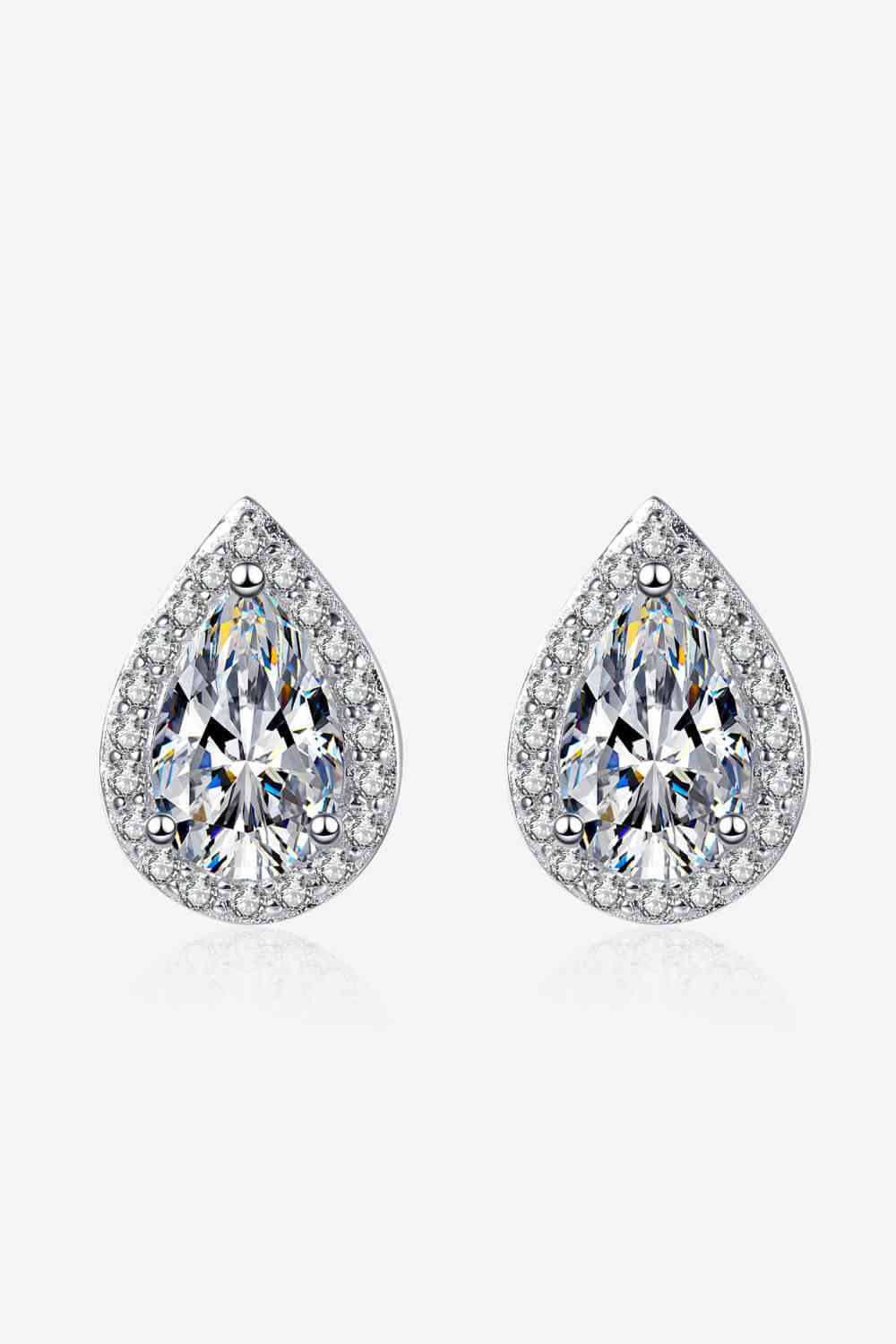 Moissanite Teardrop Stud Earrings - CNCO