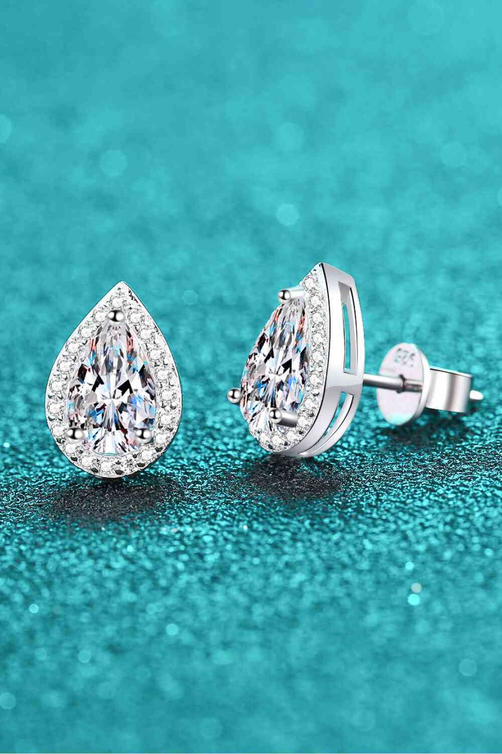 Moissanite Teardrop Stud Earrings - CNCO