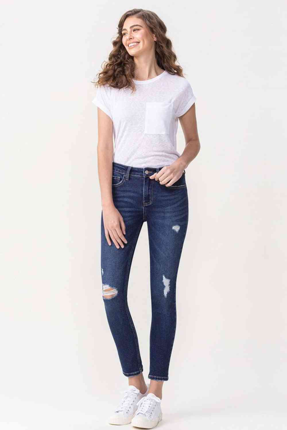 Full Size Chelsea Midrise Crop Skinny Jeans - KECHENFS