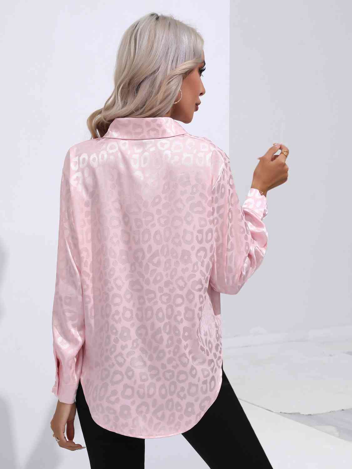 Printed Collared Neck Buttoned Shirt - KECHENFS