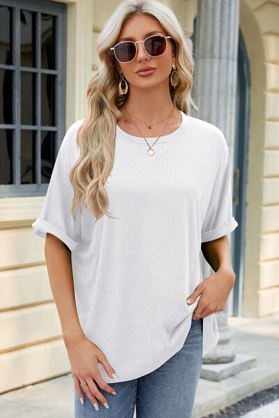 Round Neck Half Sleeve T-Shirt - KECHENFS