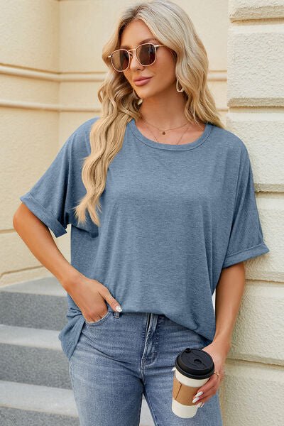 Round Neck Half Sleeve T-Shirt - KECHENFS