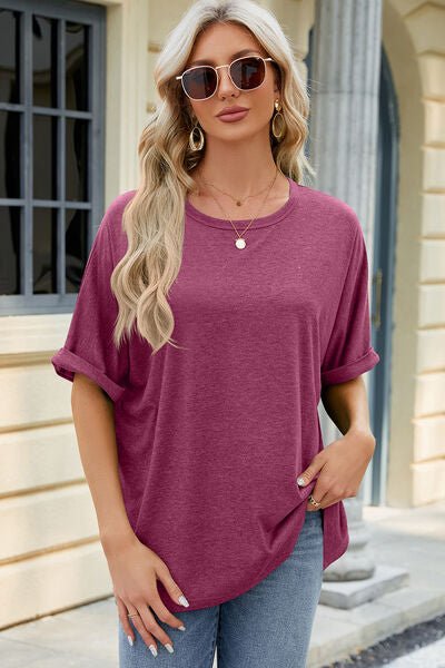 Round Neck Half Sleeve T-Shirt - KECHENFS