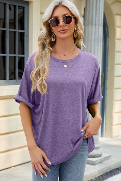 Round Neck Half Sleeve T-Shirt - KECHENFS