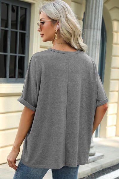 Round Neck Half Sleeve T-Shirt - KECHENFS