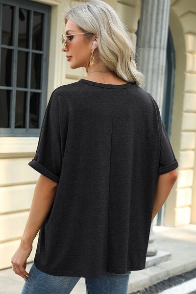 Round Neck Half Sleeve T-Shirt - KECHENFS