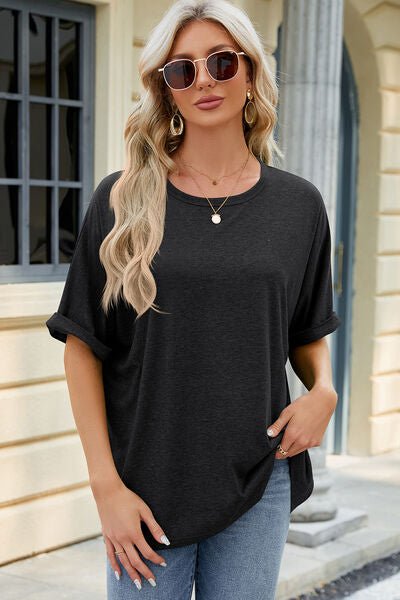 Round Neck Half Sleeve T-Shirt - KECHENFS