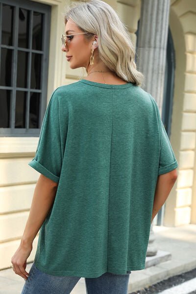 Round Neck Half Sleeve T-Shirt - KECHENFS