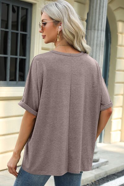 Round Neck Half Sleeve T-Shirt - KECHENFS