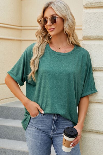 Round Neck Half Sleeve T-Shirt - KECHENFS