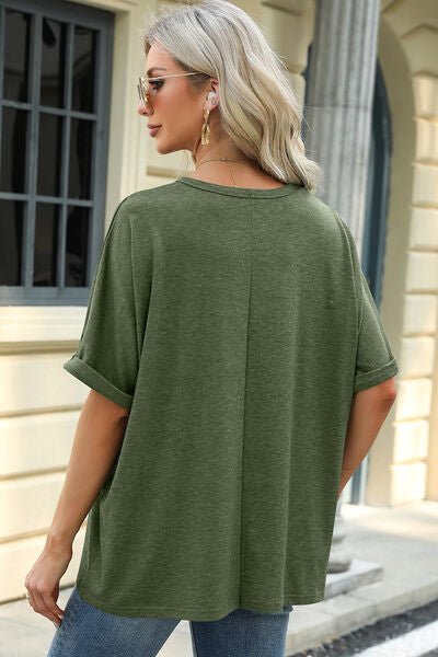 Round Neck Half Sleeve T-Shirt - KECHENFS